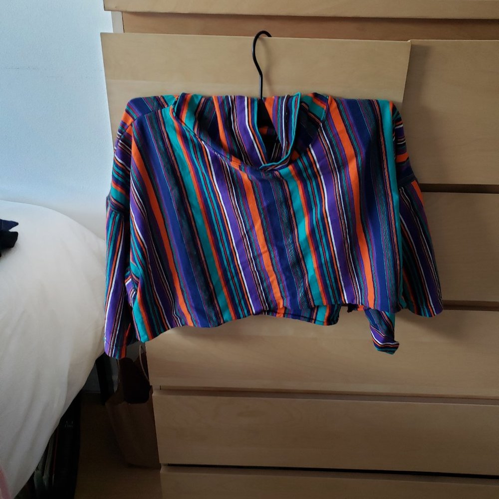 Striped Cropped Hoodie